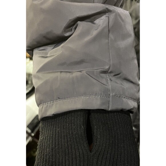 Nicole Miller Women’s Long Puffer Coat Gray Hooded Parka Faux Fur Trim Jacket M - Picture 9 of 9